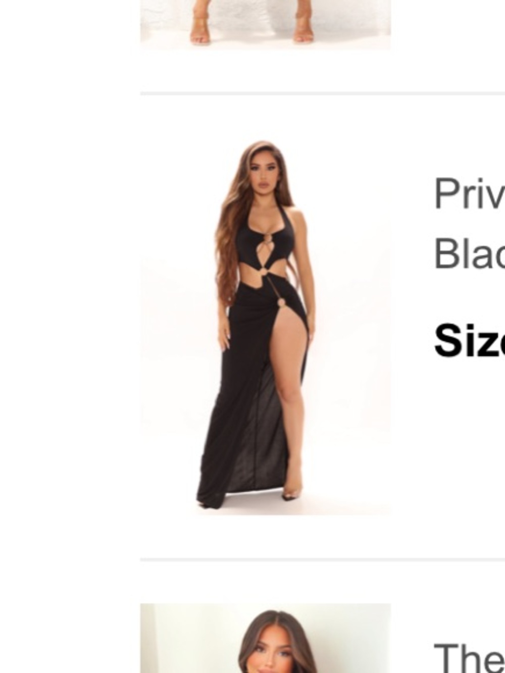 Fashion nova private escape maxi dress